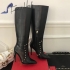 Valentino Rockstud Boots Black matte leather VRB355665678 